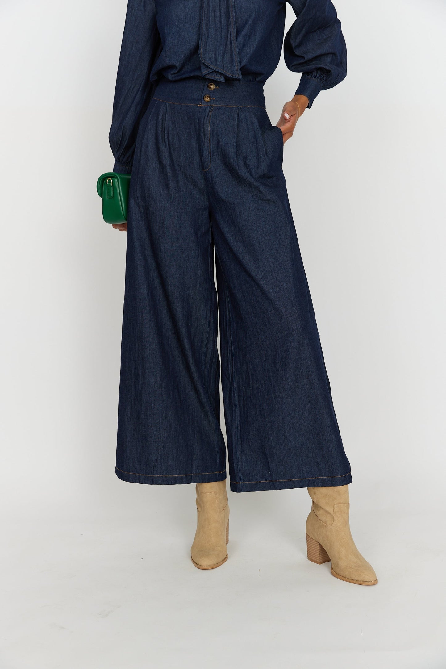 Altha Wide Leg Denim Pants ES25