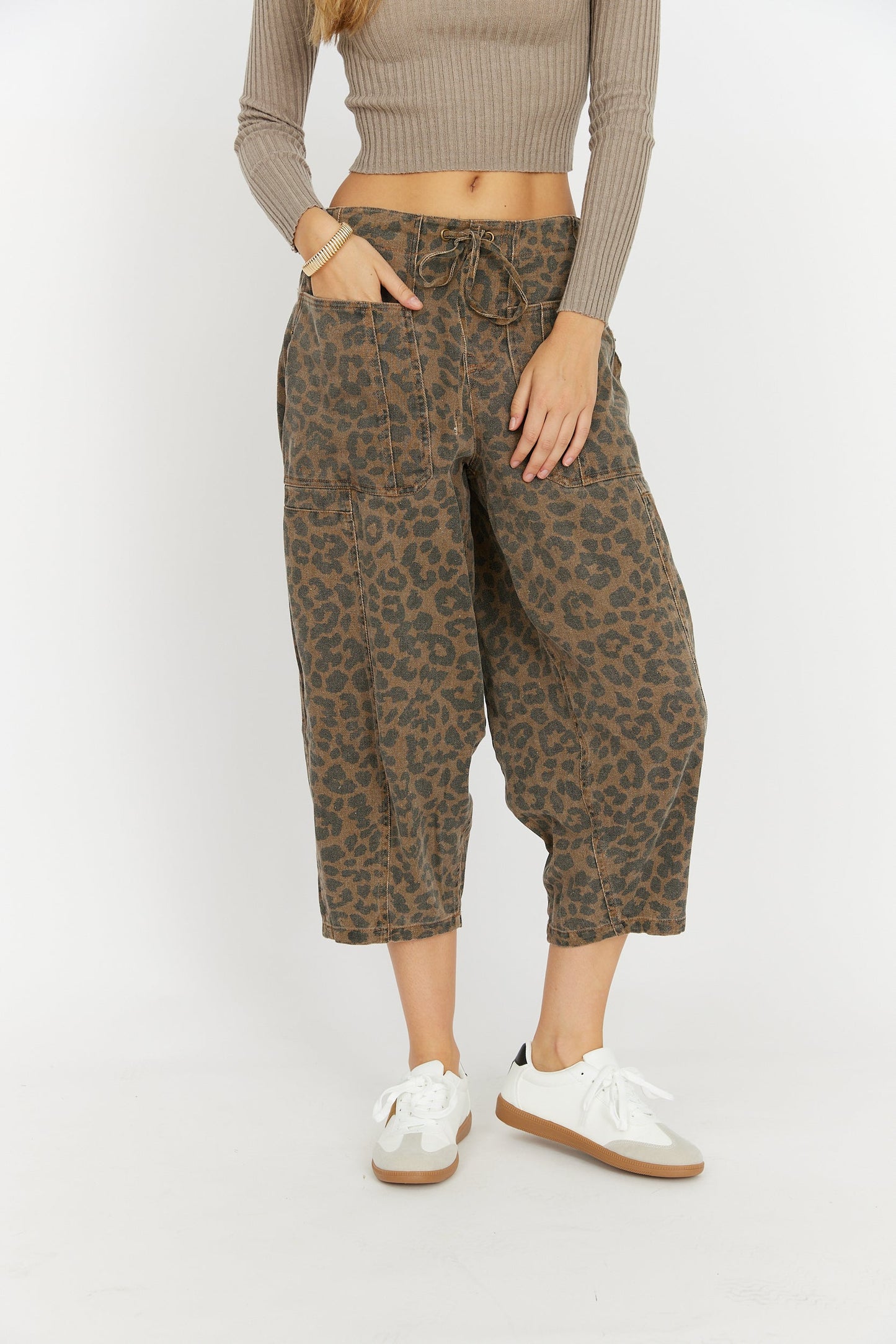 Henry Animal Print Barrel Pants ES29